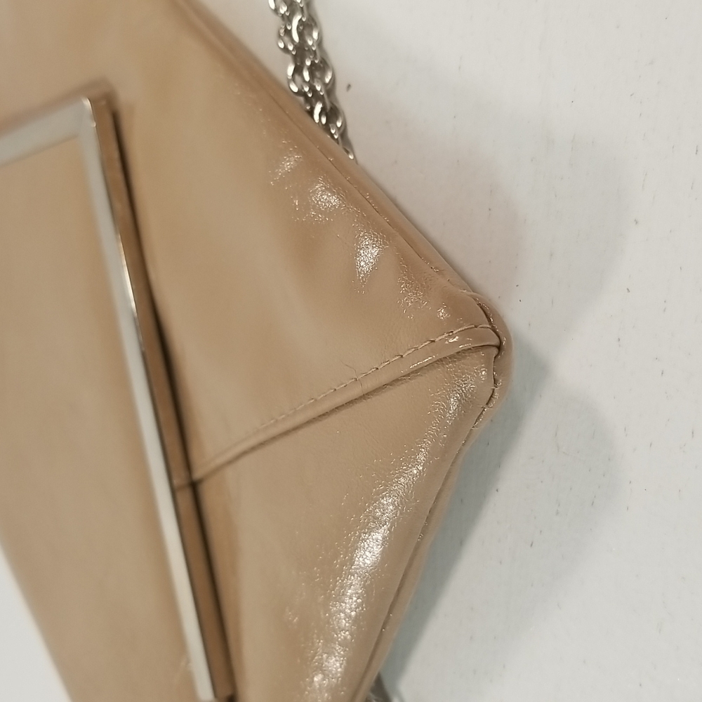 INC Lilly Beige Faux Leather Gold Chain Clutch Shoulder Bag - Picture 6 of 13